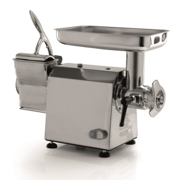 Masina de tocat carne si ras branza, din inox, 200kg/ora carne si 50kg/h branza