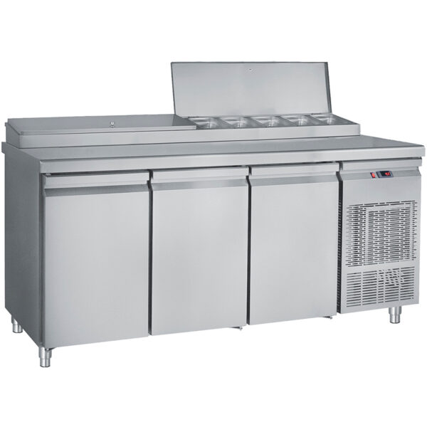 Saladeta cu 3 usi si 10 cuve GN1/4, 1850x700mm