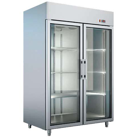 Dulap congelare din inox cu usi din sticla, 1232 litri