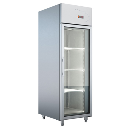 Dulap congelare din inox cu usa din sticla, 620 litri