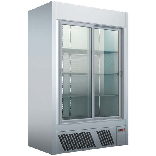 Dulap frigorific din inox cu usi culisante din sticla, 958 litri