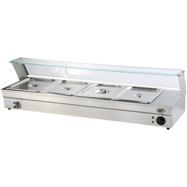 Bain-Marie 4 GN1/2 cu supapa pentru scurgere