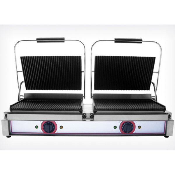 Toaster dublu cu mecanism prin apasare pe placi striate, 840x310mm