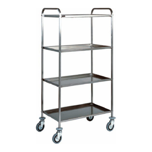Carucior din inox cu 4 polite, 1110x570x1720mm