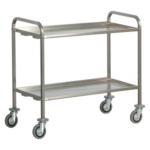 Carucior din inox cu 2 polite, 1120x670x980mm