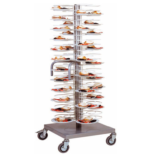 Carucior pentru 96 farfurii cu Ø 25/31cm, 700x700x1750mm