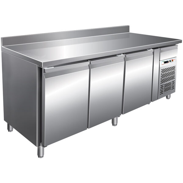 Masa frigorifica pentru patiserie cu rebord si 3 usi, 2020x800mm