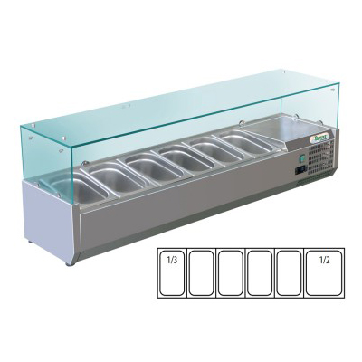 Vitrina frigorifica de banc, 5xGN1/3 si 1xGN1/2