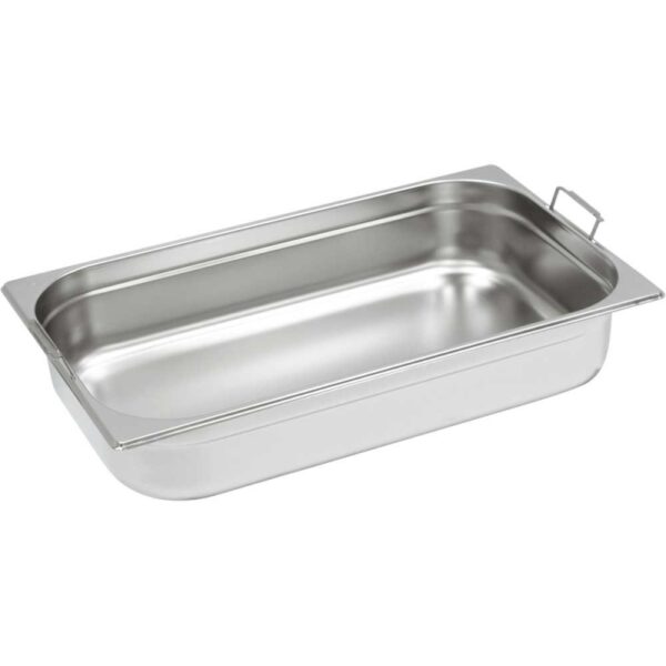 Tava inox GN 1/1 cu 2 manere h150mm